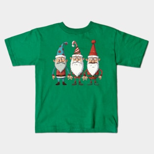 Three Funny Christmas Friends Kids T-Shirt